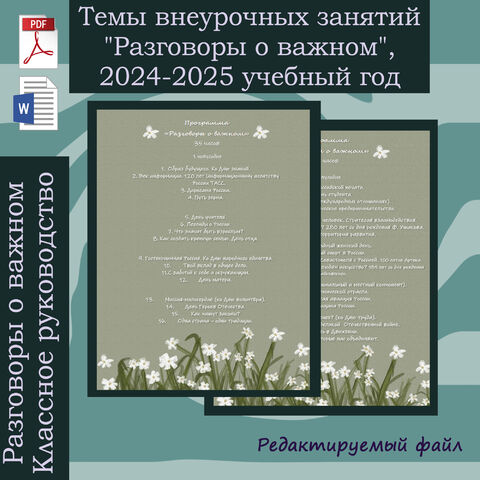 КТП "Разговоры о важном" 5-9 классы 2024-2025 учебный год