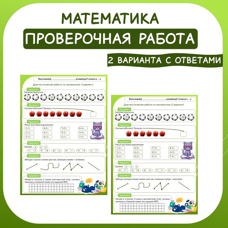 Проверочная работа по математике (2 класс, система Д.Б.Эльконина-В.В ...