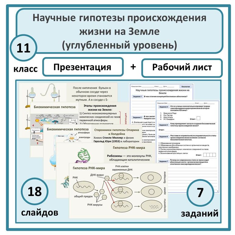Комплект по биологии (презентация + рабочий лист) 