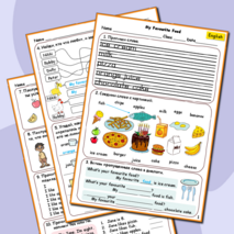 Рабочий лист по английскому языку «My Favourite Food / Моя любимая еда» ( с заданиями на аудирование и чтение)