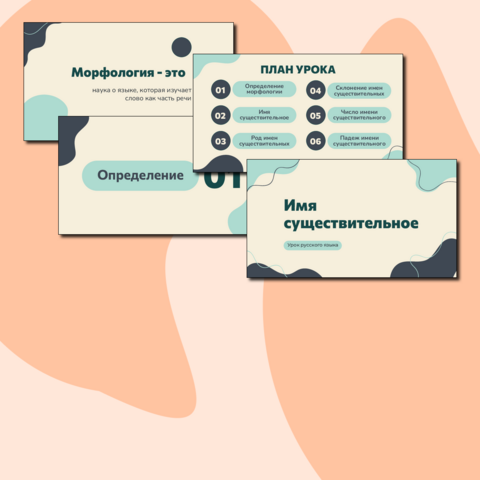 Презентация на тему «Имя существительное как часть речи: склонение, род, морфологический разбор» для 5-6 класса