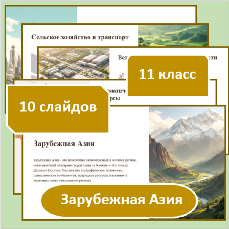 Презентация по географии по теме: «Зарубежная Азия» для 11 класса
