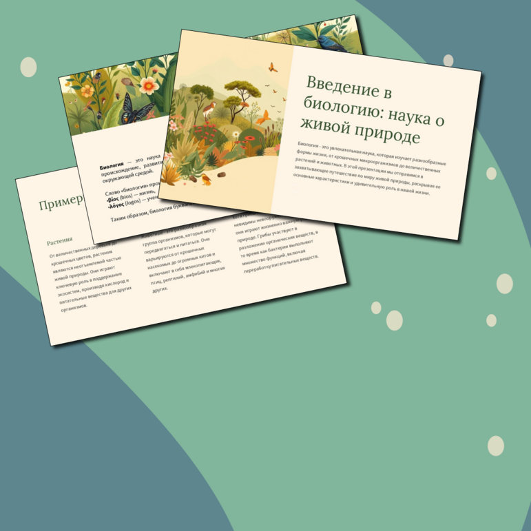 Презентация "Введение в биологию 5 класс"