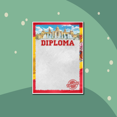 Шаблон диплома по испанскому языку (тематический)