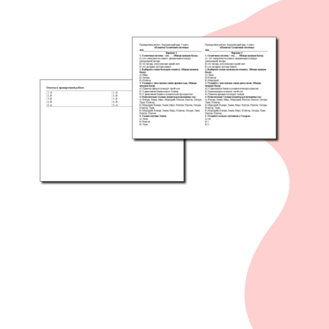 Тест по окружающему миру 