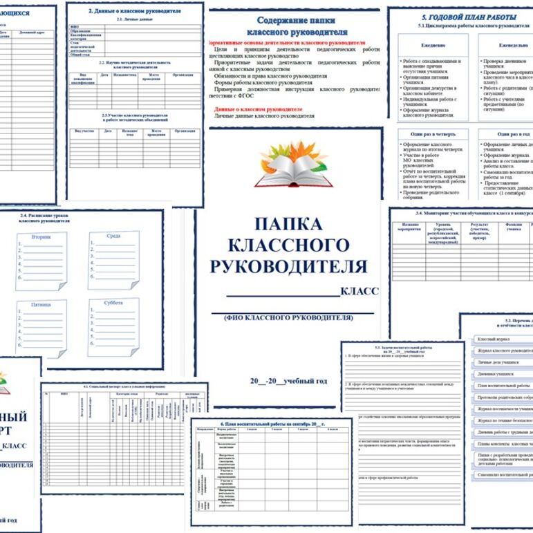 Папка классного руководителя 3 класса. Папка классного руководителя 3 класса