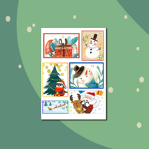 Новогодние мини-открытки.