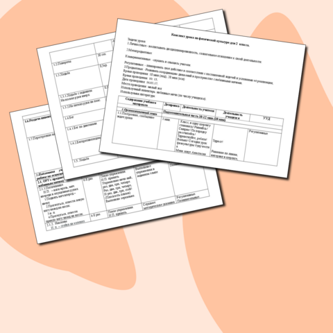 Конспект урока по физической культуре для 2 класса.