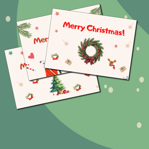 'Merry Christmas'. Плакаты - поздравления для украшения помещения.