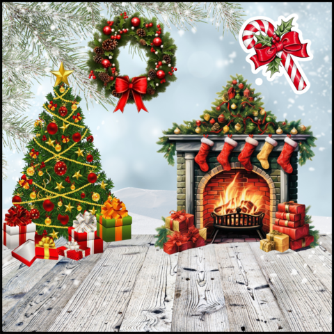 Оформление для фотозоны на Новый год