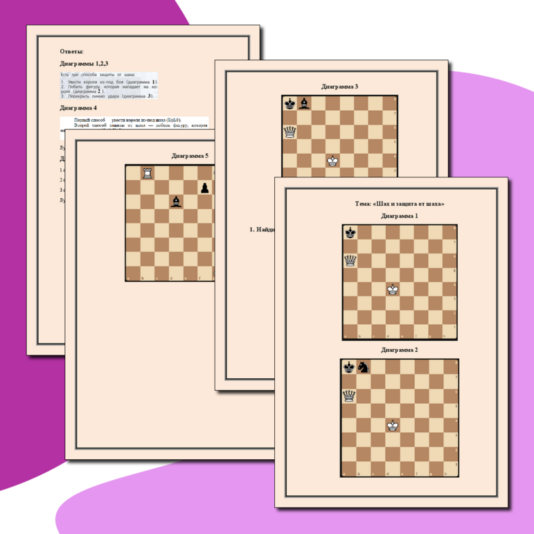 Шахматы. Диаграммы к теме 