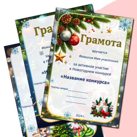 Оформление для портфолио. Грамоты и дипломы.