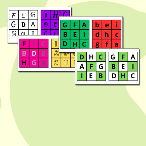 Таблицы с буквами английского алфавита для запоминания
