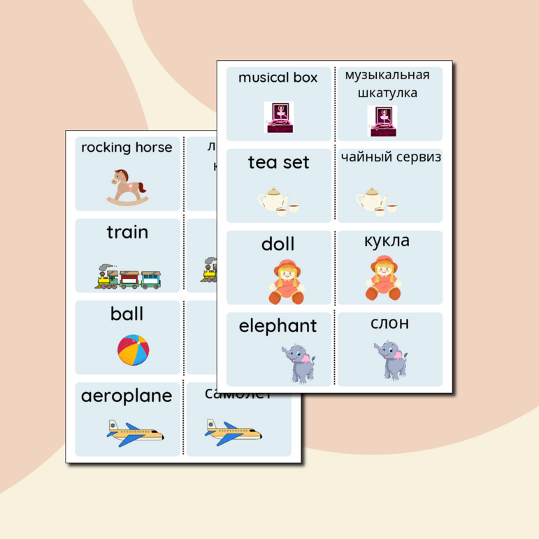 Флеш-карты со словами (урок 2b) учебника Spotlight 3
