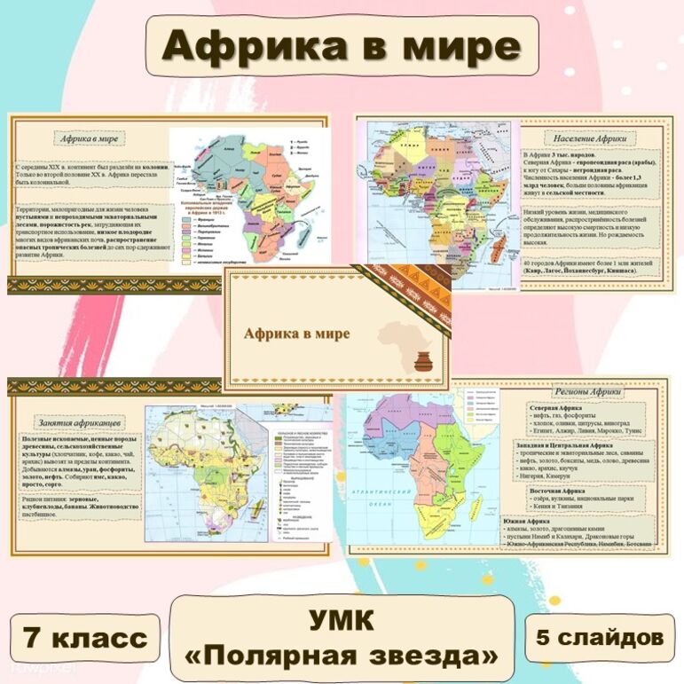 Презентация к уроку по географии в 7 классе «Африка в мире». УМК ...