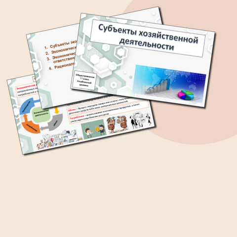 Презентация «Субъекты хозяйственной деятельности»