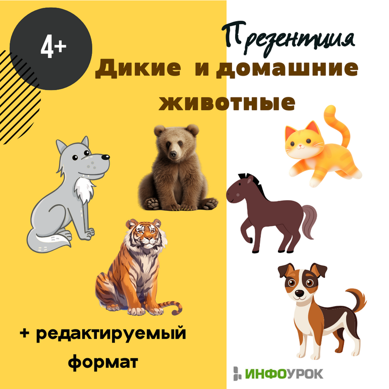 Презентация на тему Дикие и домашние животные