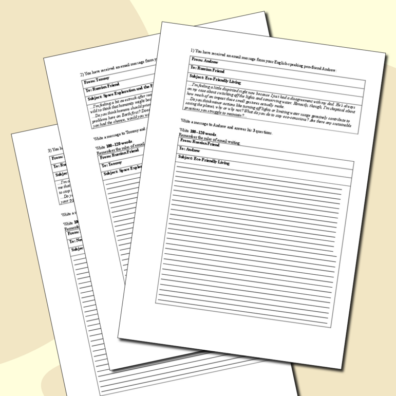 ВПР и ОГЭ Английский язык Письмо 8-9 классы - 10 вариантов