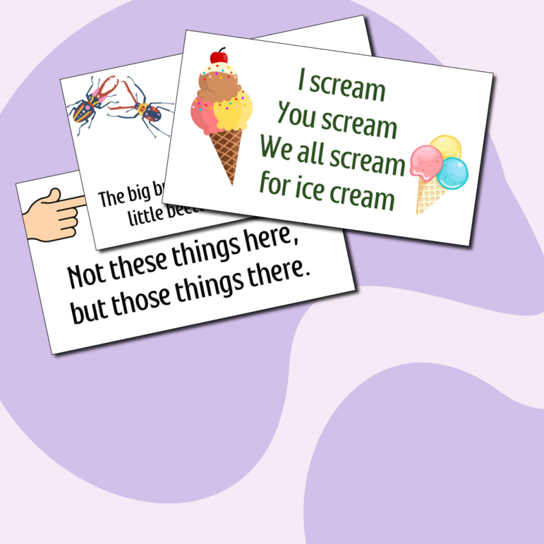 Речевая разминка - скороговорки для уроков английского языка