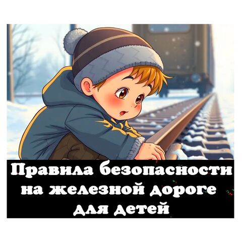 Набор иллюстраций о правилах поведения на железной дороге для детей.