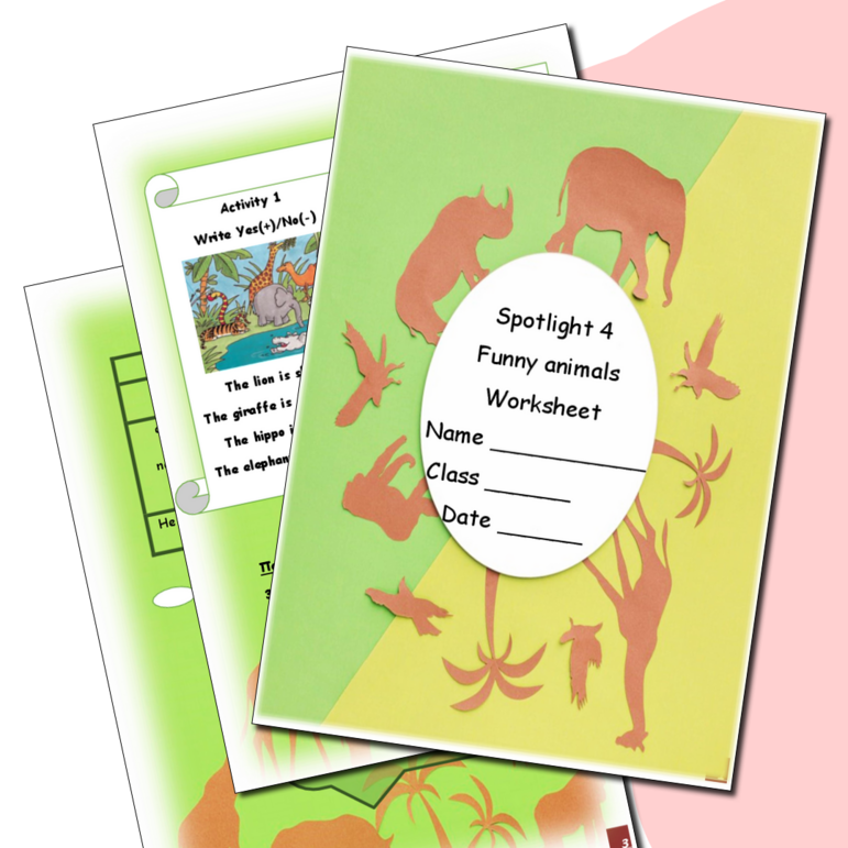 Рабочий лист . Spotlight 4 Module 4 Unit 7 Funny animals!