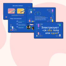 Презентация по физике «Электризация тел при соприкосновении. Взаимодействие заряженных тел. Два рода зарядов»