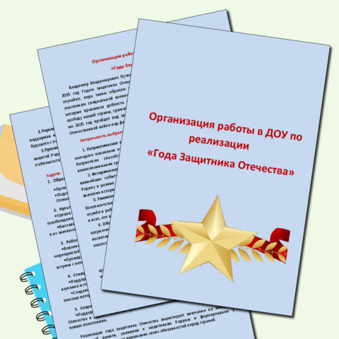Организация работы в ДОУ по реализации года Защитника Отечества