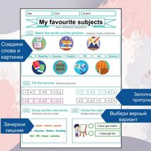 Рабочий лист по теме Школа / School для Spotlight 3, Module 1 school days, Unit 2 School subjects.