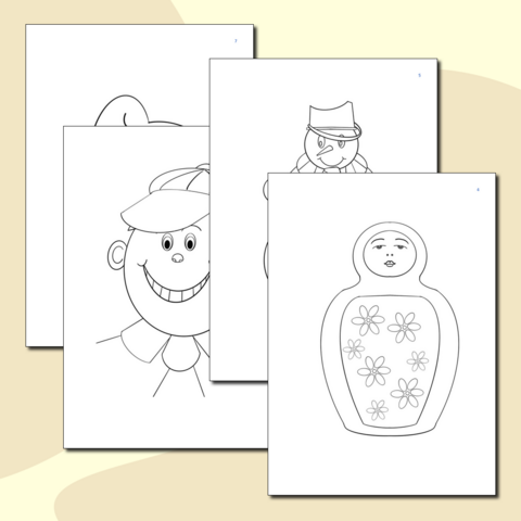 Набор трафаретов для аппликации