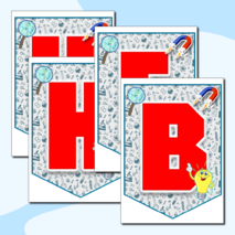 Растяжка - флажки «Неделя естественных наук»