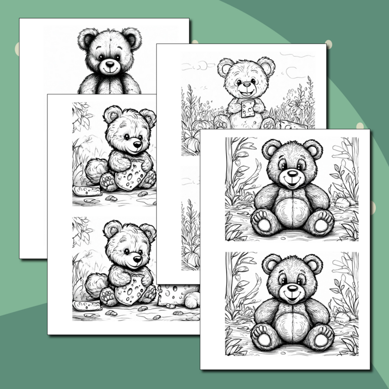 Раскраска "Медвежата"