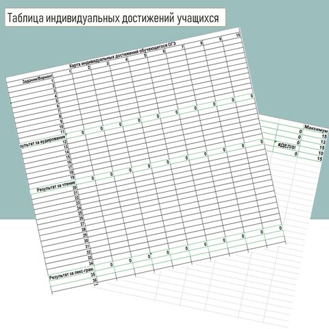 Карта индивидуальных достижений учащегося ОГЭ (английский язык)