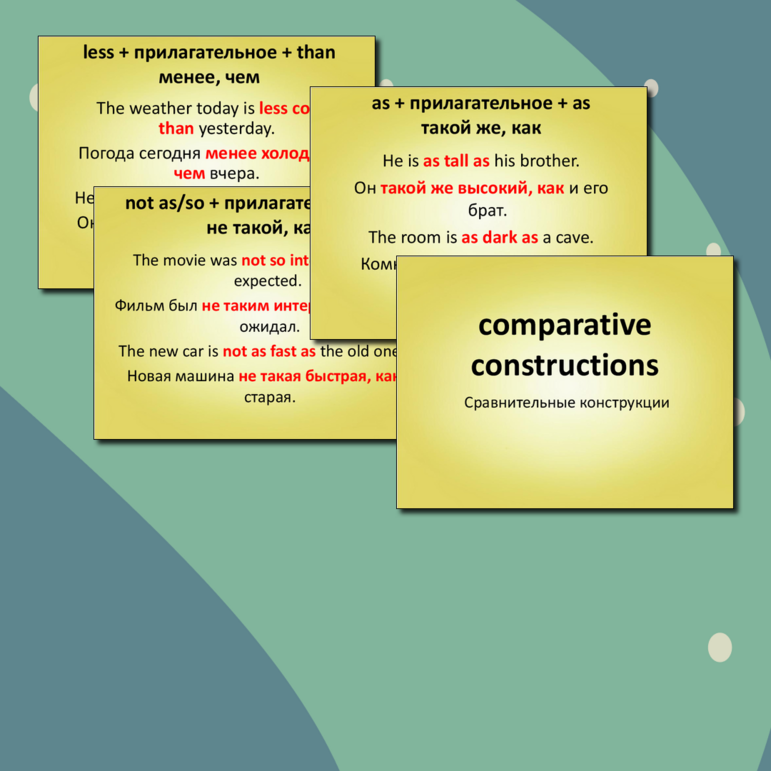 Презентация "Сравнительные конструкции в английском языке" к УМК ...