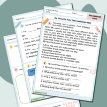 Рабочий лист по английскому языку. My favourite food (Моя любимая еда)