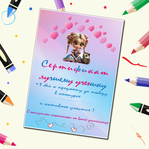 Сертификат к Дню Святого Валентина