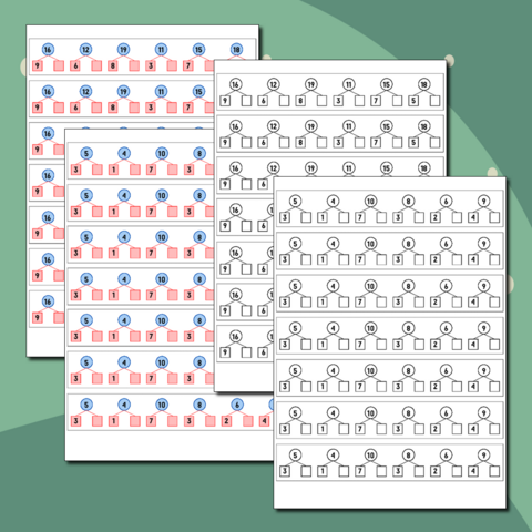 Карточки по математике по теме: Состав числа. | 1 класс.