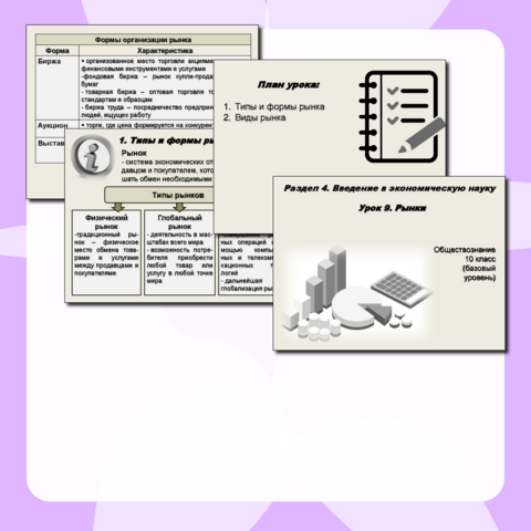 Презентация по обществознанию на тему "Рынки" 10 класс (базовый уровень)