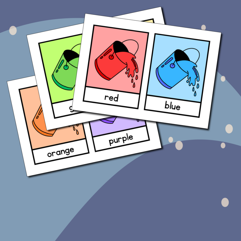 Карточки для изучения цветов на английском языке