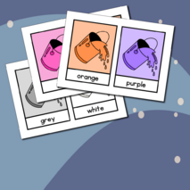 Карточки для изучения цветов на английском языке