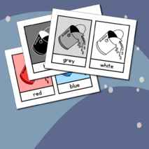 Карточки для изучения цветов на английском языке