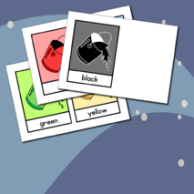 Карточки для изучения цветов на английском языке