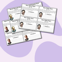 Литературное чтение. Вклейки биографии писателей | 2 класс.