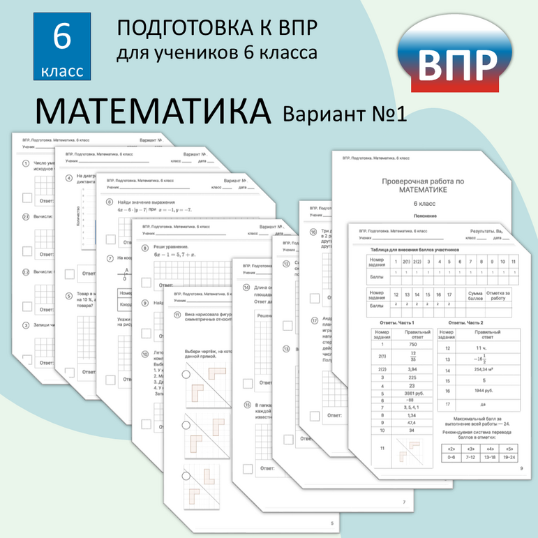 Подготовка к ВПР. Математика. 6 класс. Тренировочный вариант №1