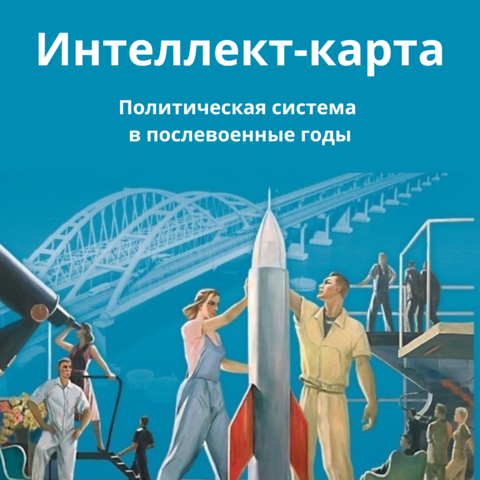 Интеллект-карта по теме: Политическая система в послевоенные годы. История России 1945 год - начало XXI века 11 класс. Мединский В.Р.