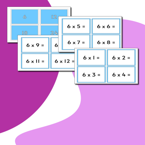 Математика 2-3 класс Таблица умножения Карточки для работы