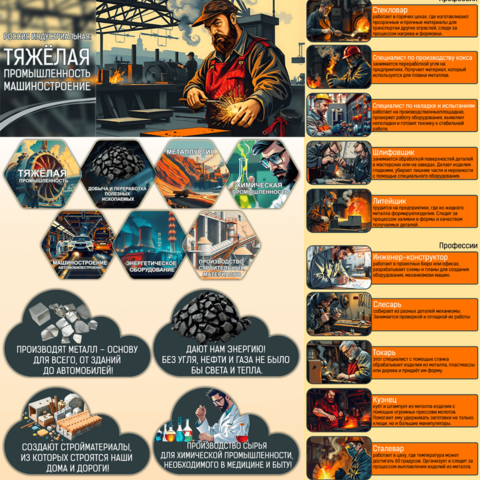 Оформление. Отраслевое занятие «Россия индустриальная: тяжёлая промышленность, машиностроение»
