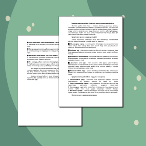 Шаблон. «Заманауи мектепке дейінгі білім беру: шектеулер мен мүмкіндіктер». Эссе. Портфолио. Аттестация.