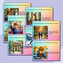 Speaking cards "Past Continuous Vs Past Simple Tense"