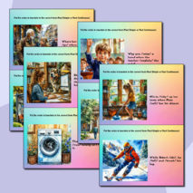 Speaking cards "Past Continuous Vs Past Simple Tense"
