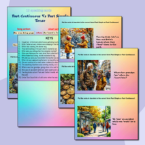 Speaking cards "Past Continuous Vs Past Simple Tense"